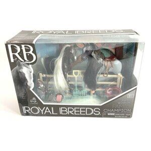 Lanard Royal Breeds Stable Mates Silver Bay Rocky Mountain & Blue Roan Friesian